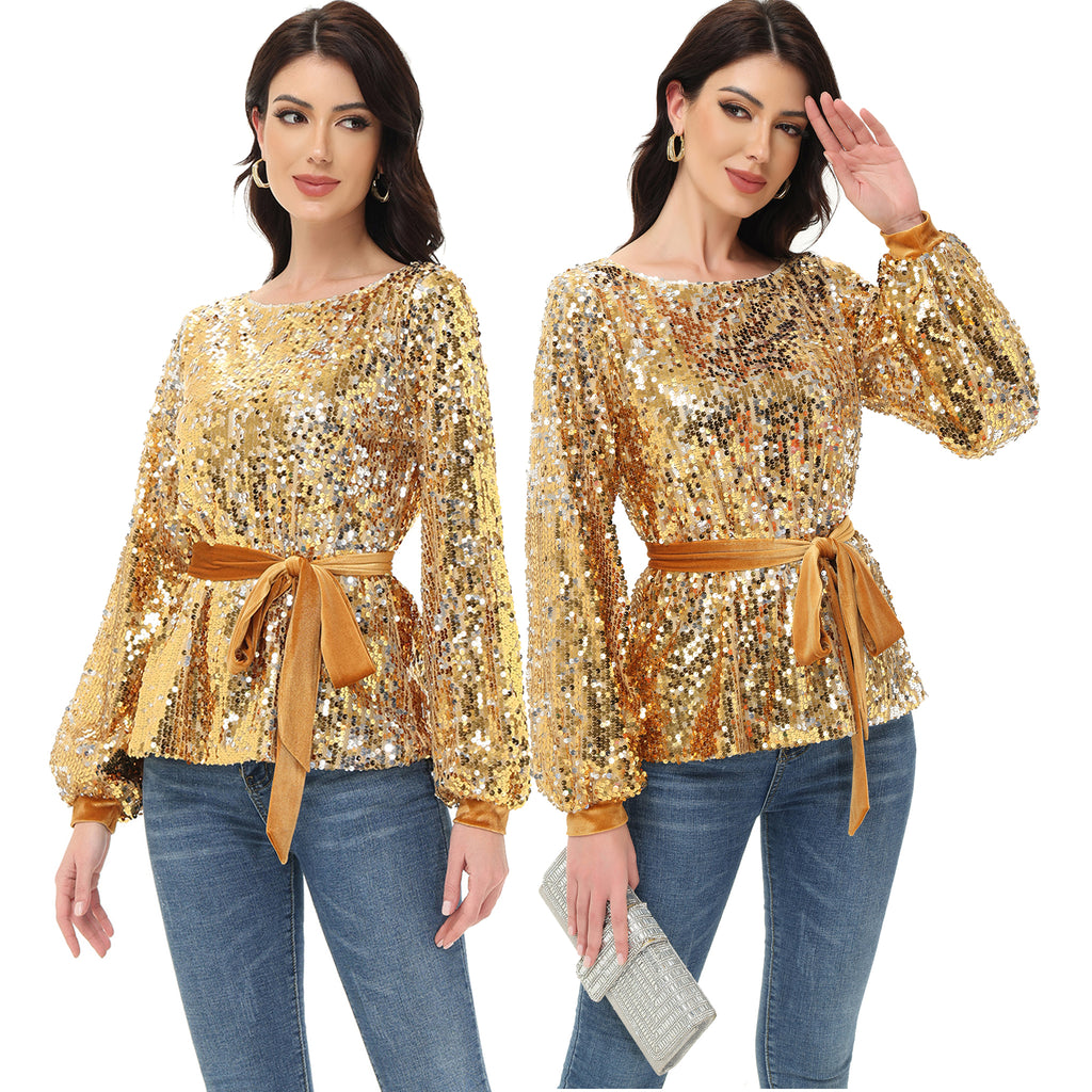 Sequin Party Sweatshirt Pullover Top