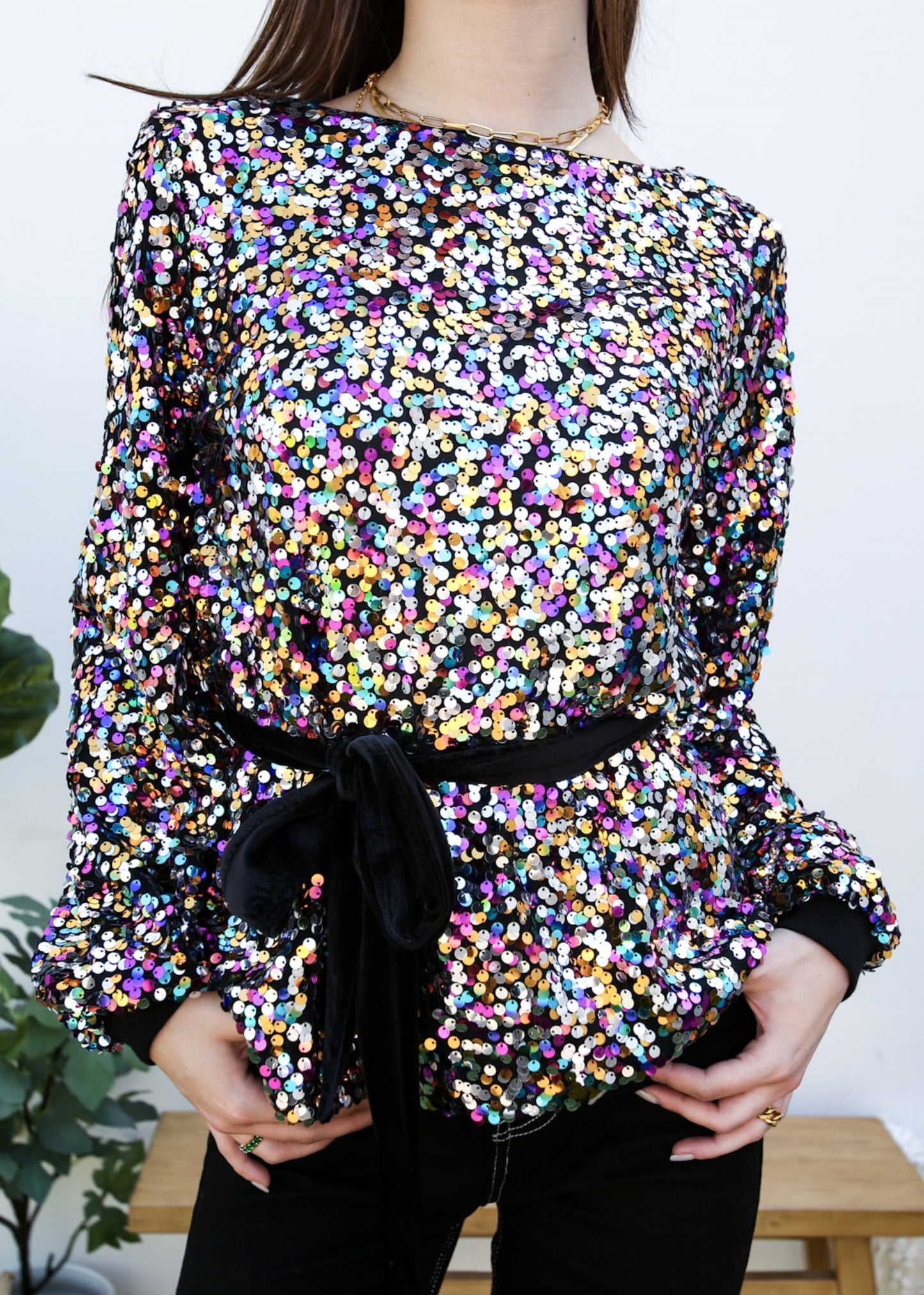 Sudadera tipo jersey con lentejuelas para fiesta