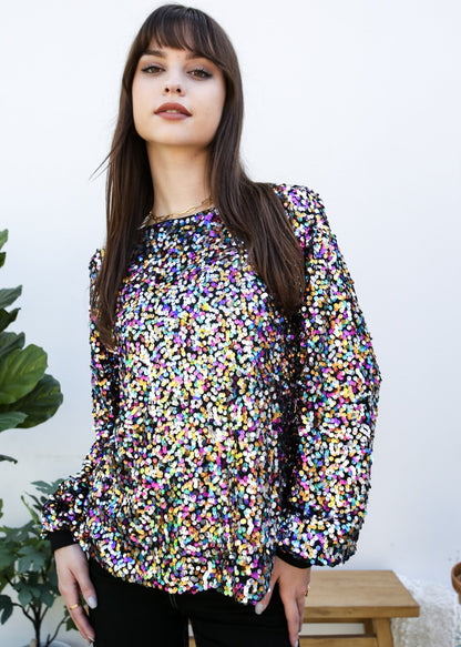 Sudadera tipo jersey con lentejuelas para fiesta