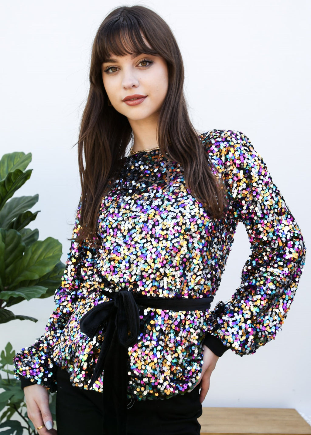 Sequin Party Sweatshirt Pullover Top