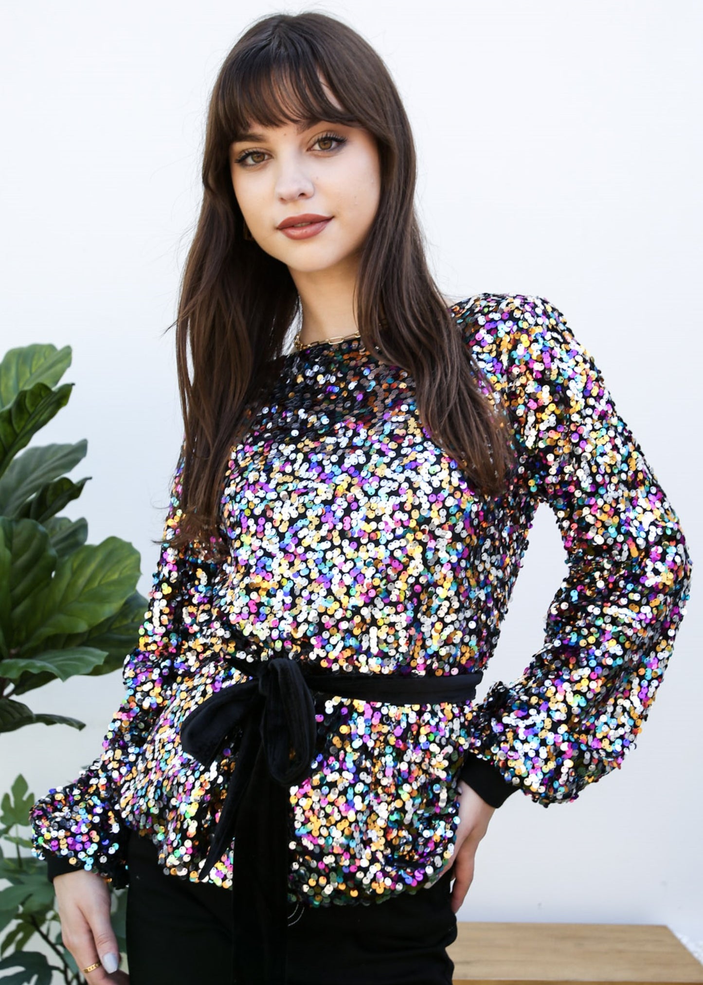 Sudadera tipo jersey con lentejuelas para fiesta