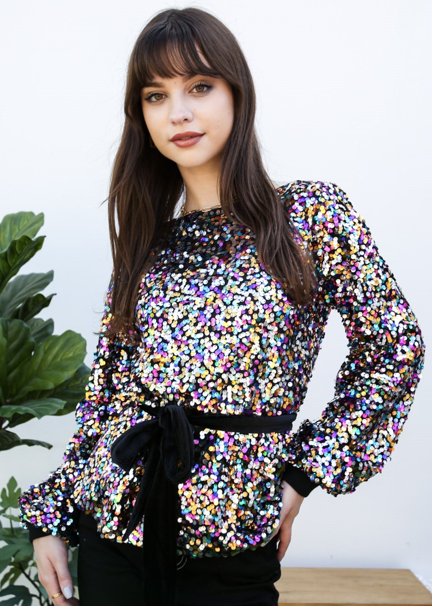 Sequin Party Sweatshirt Pullover Top