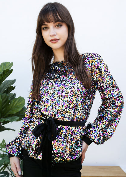 Sudadera tipo jersey con lentejuelas para fiesta