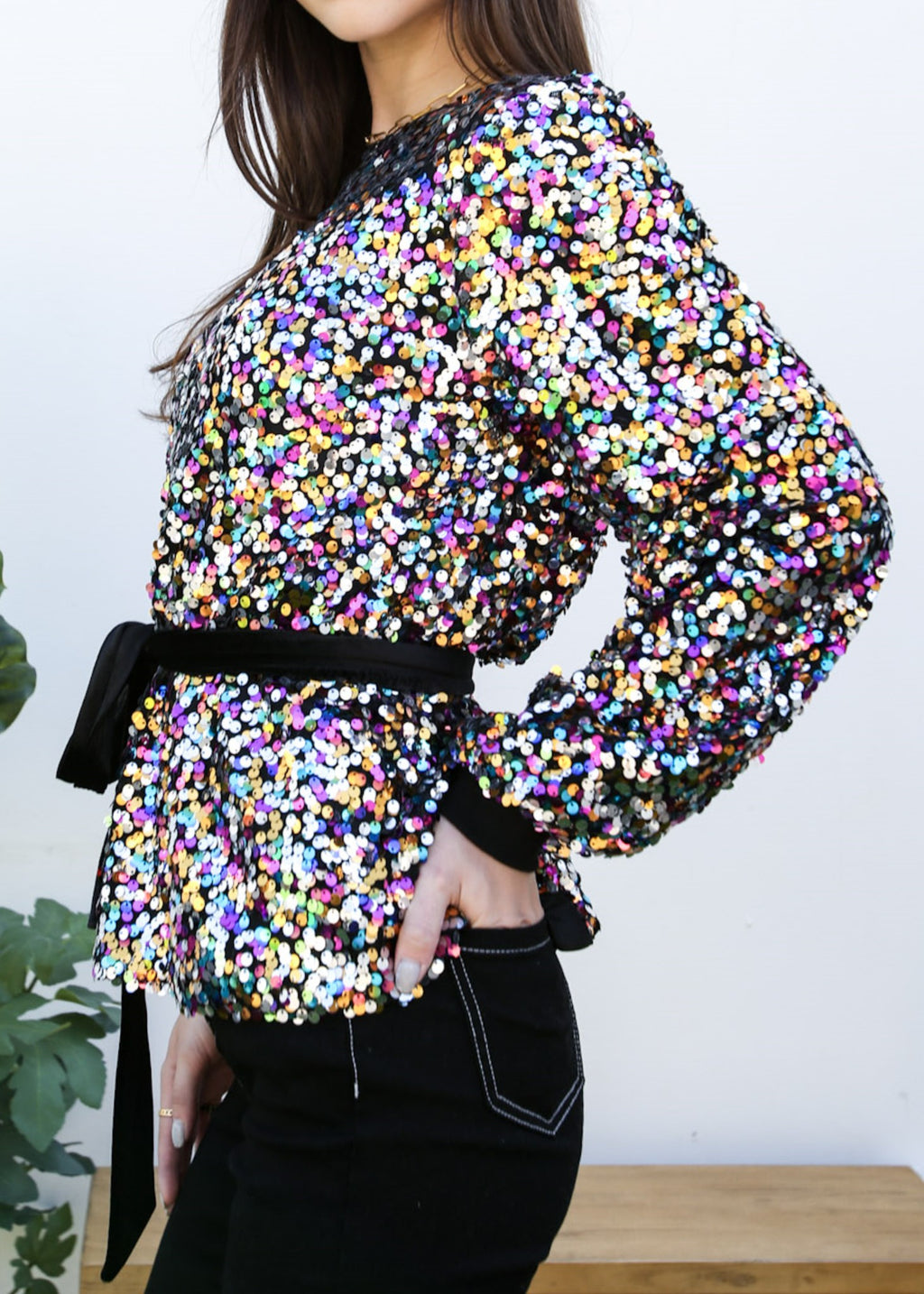 Sequin Party Sweatshirt Pullover Top