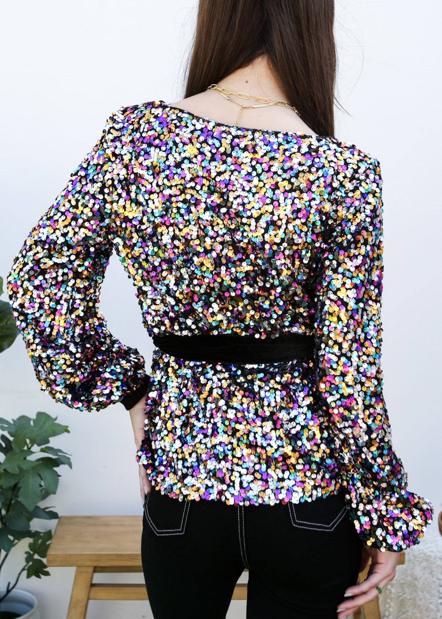 Sudadera tipo jersey con lentejuelas para fiesta