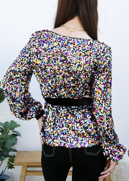 Sudadera tipo jersey con lentejuelas para fiesta