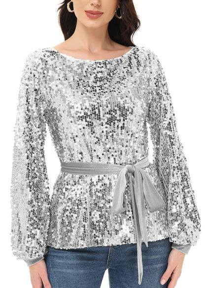 Sudadera tipo jersey con lentejuelas para fiesta