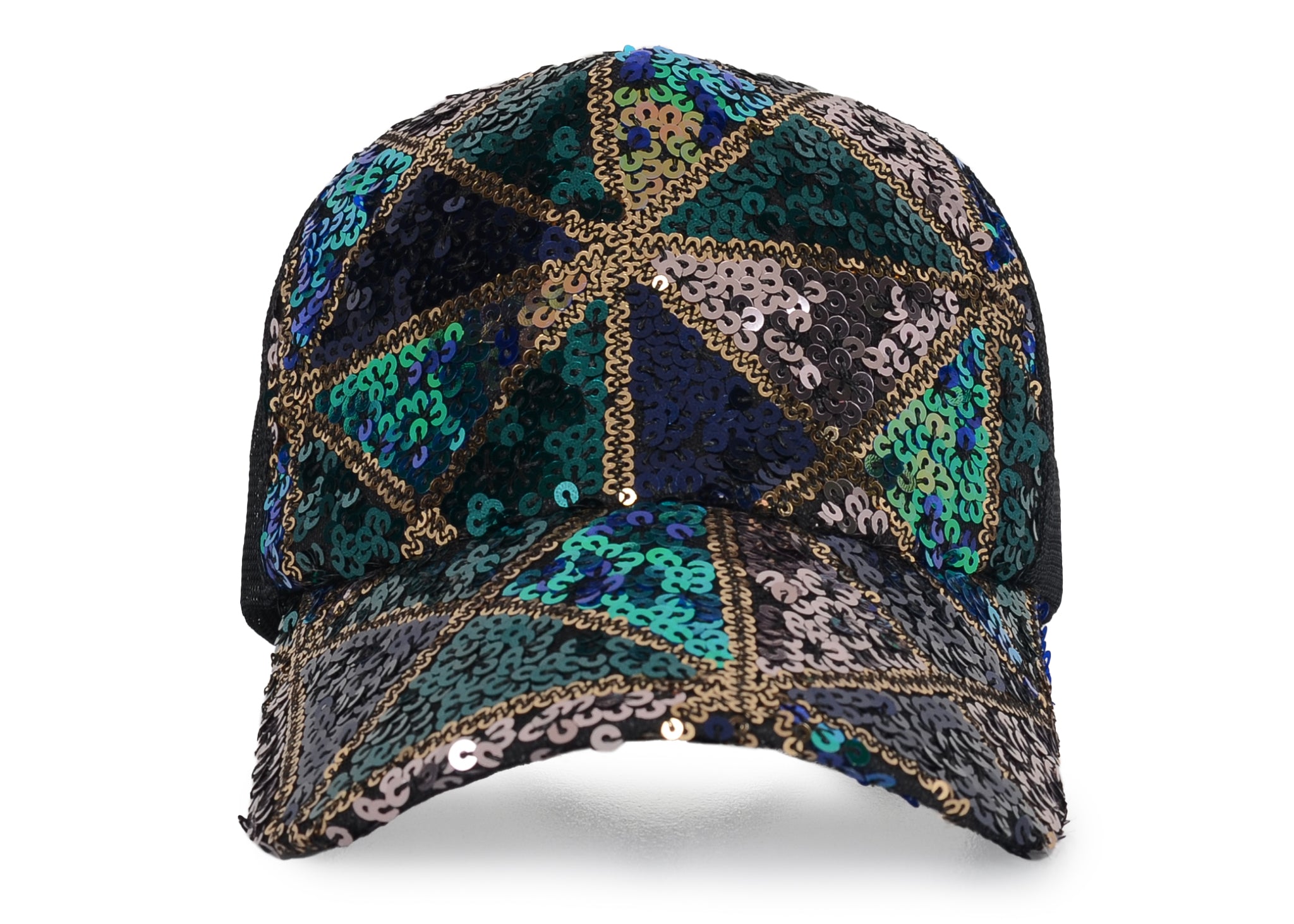 Gorra de béisbol para mujer Anna-Kaci, gorra con cola de caballo con purpurina, gorra de moño alto desordenado, gorra de camionero para papá