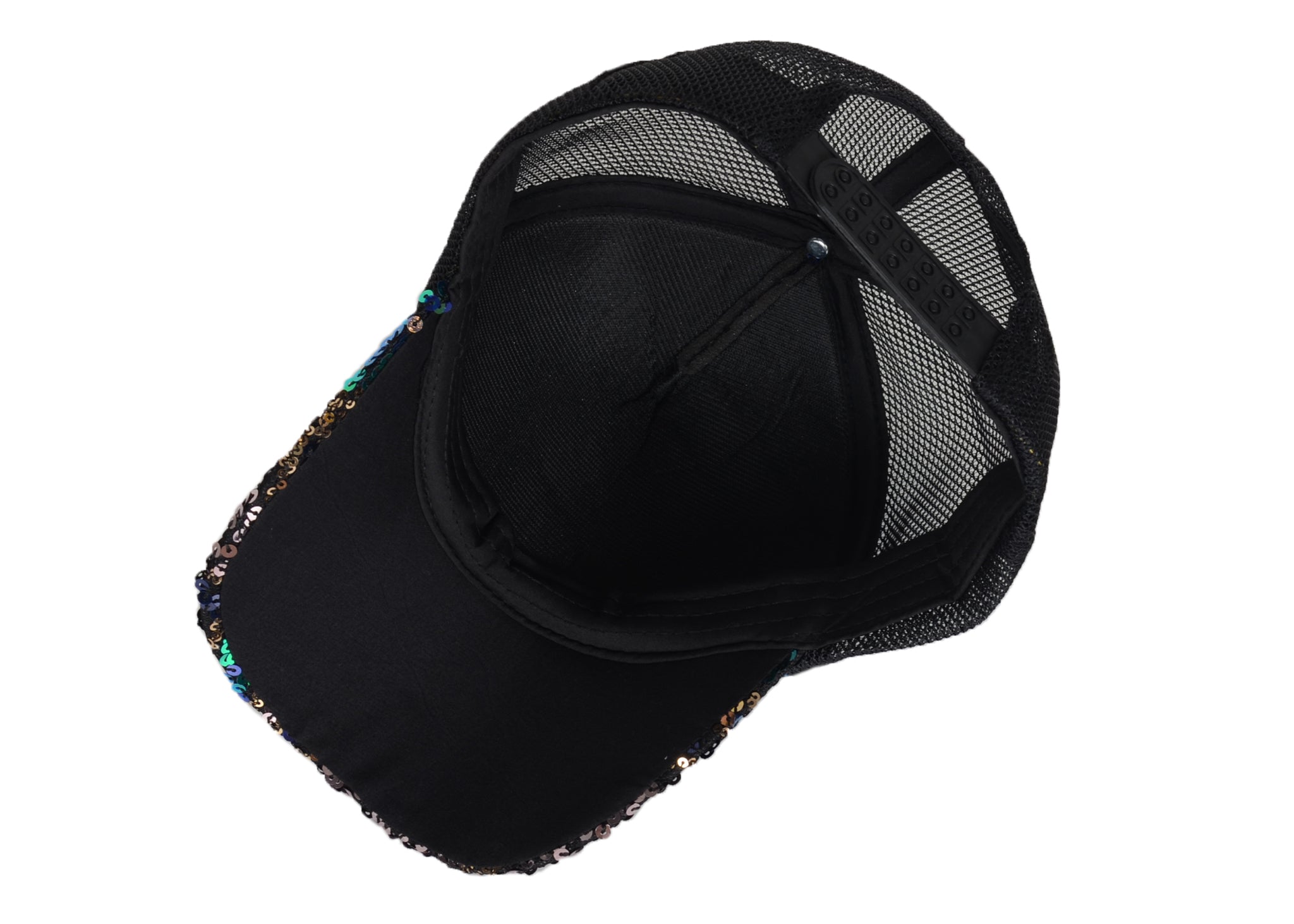 Gorra de béisbol para mujer Anna-Kaci, gorra con cola de caballo con purpurina, gorra de moño alto desordenado, gorra de camionero para papá