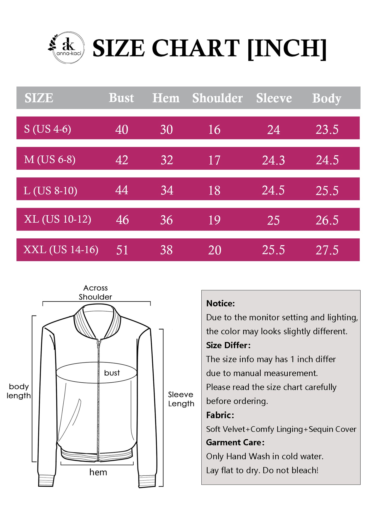 Anna-Kaci Womens Sparkly Sequin Jacket Glitter Long Sleeves Front Zip Up Bomber Jacket with Ribbed Cuffs