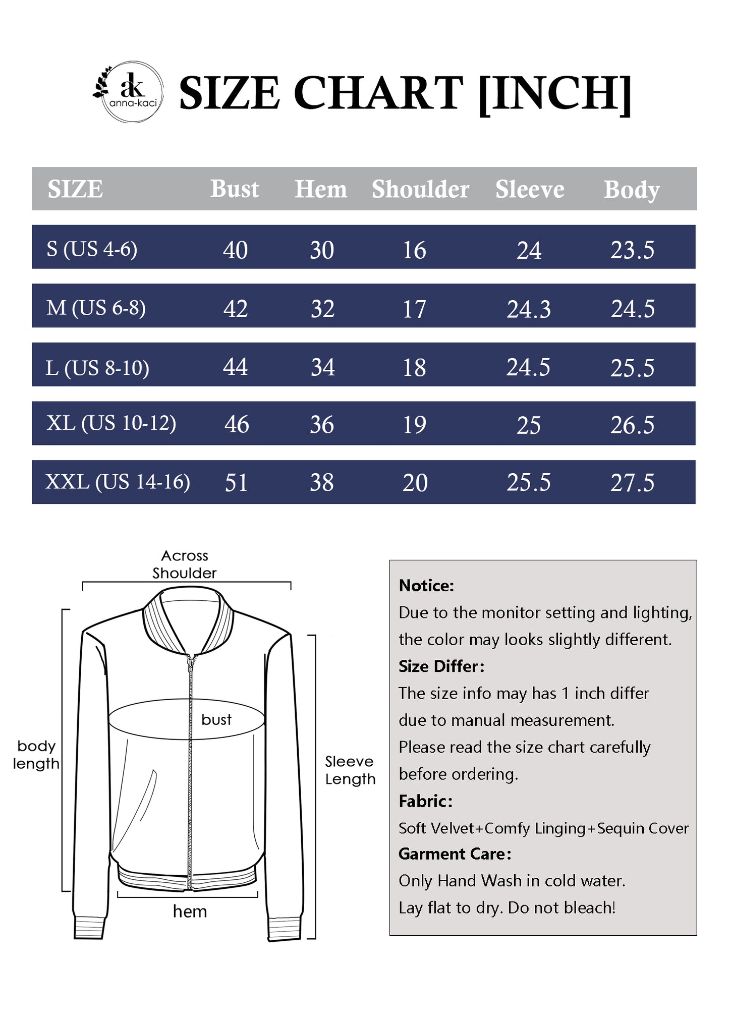 Anna-Kaci Womens Sparkly Sequin Jacket Glitter Long Sleeves Front Zip Up Bomber Jacket with Ribbed Cuffs