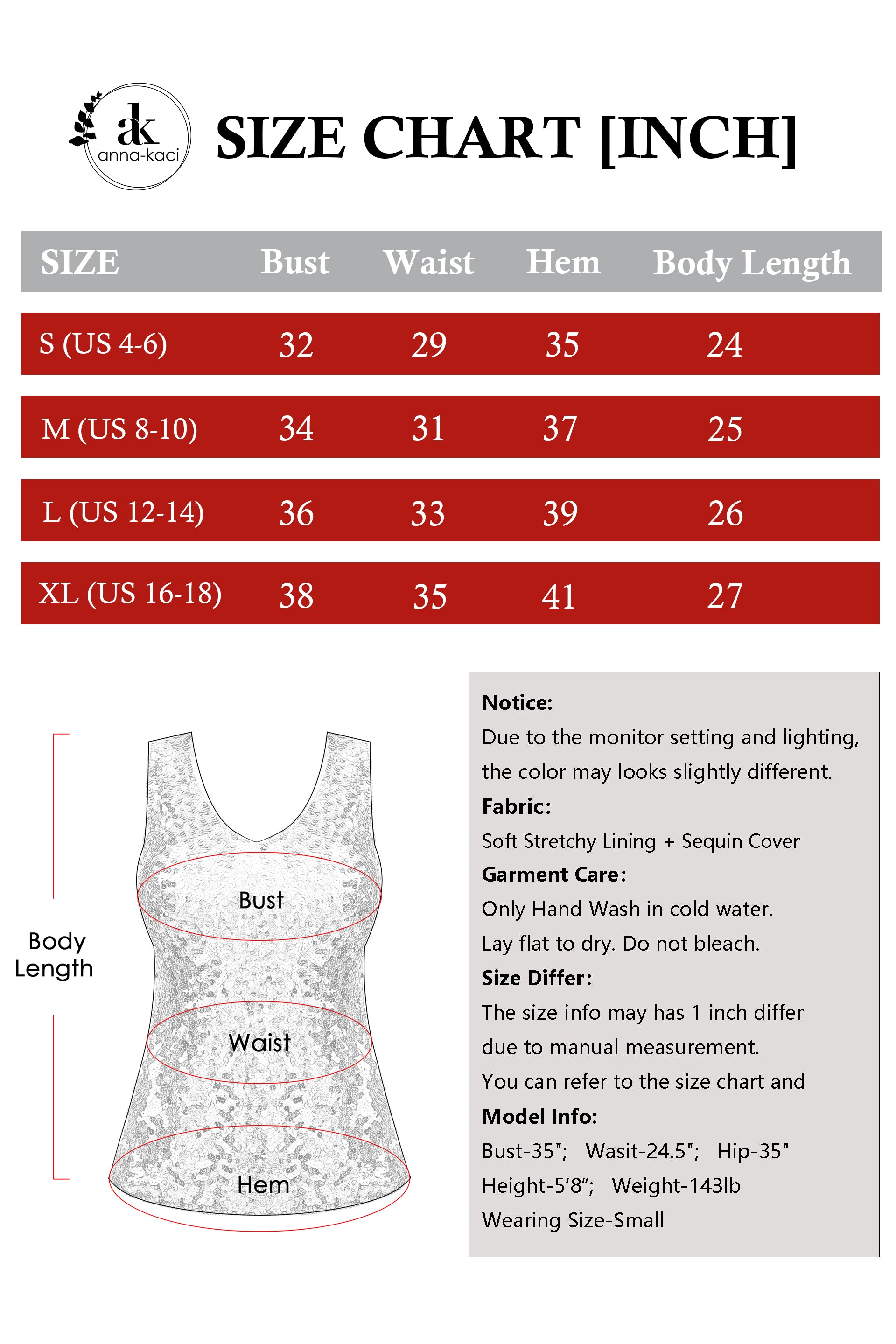 Anna-Kaci Women's Sparkly V-Neck Sequin Tank Tops Sleeveless Sexy Glitter Disco Club Party Vest