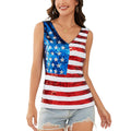 Anna-Kaci Women' s Sleeveless Sequin Fashion Tank Top V-Neck Sparkly Party Shirt