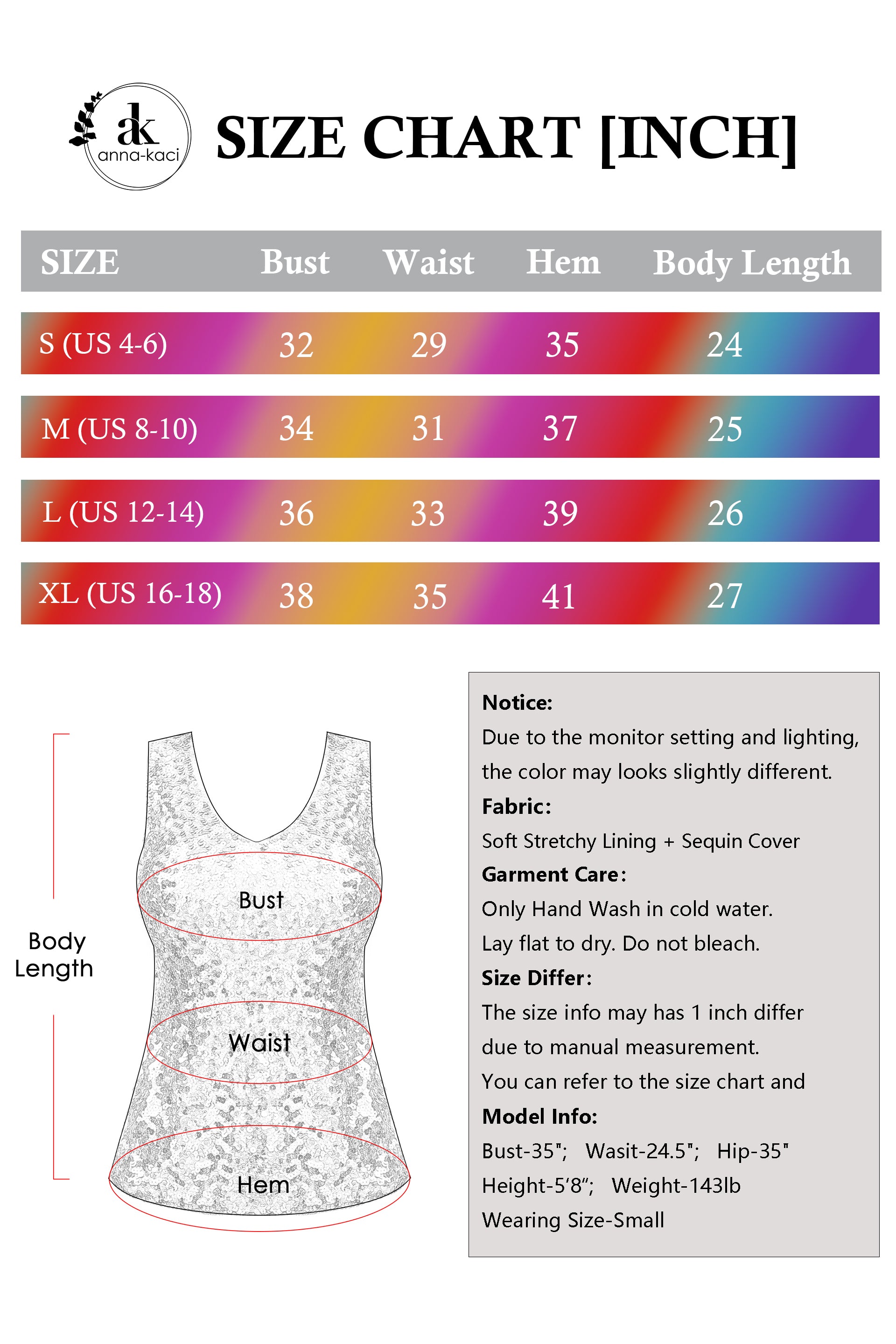 Anna-Kaci Women's Sparkly V-Neck Sequin Tank Tops Sleeveless Sexy Glitter Disco Club Party Vest