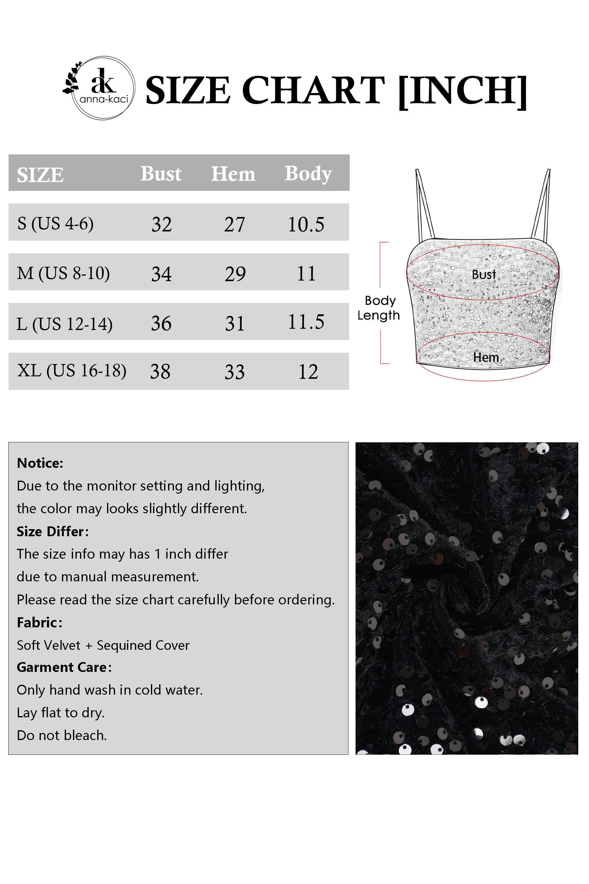 Anna-Kaci Women's Sparkly Sequin Cami Tops Crop Club Party Glitter Spaghetti Strap Tube Top