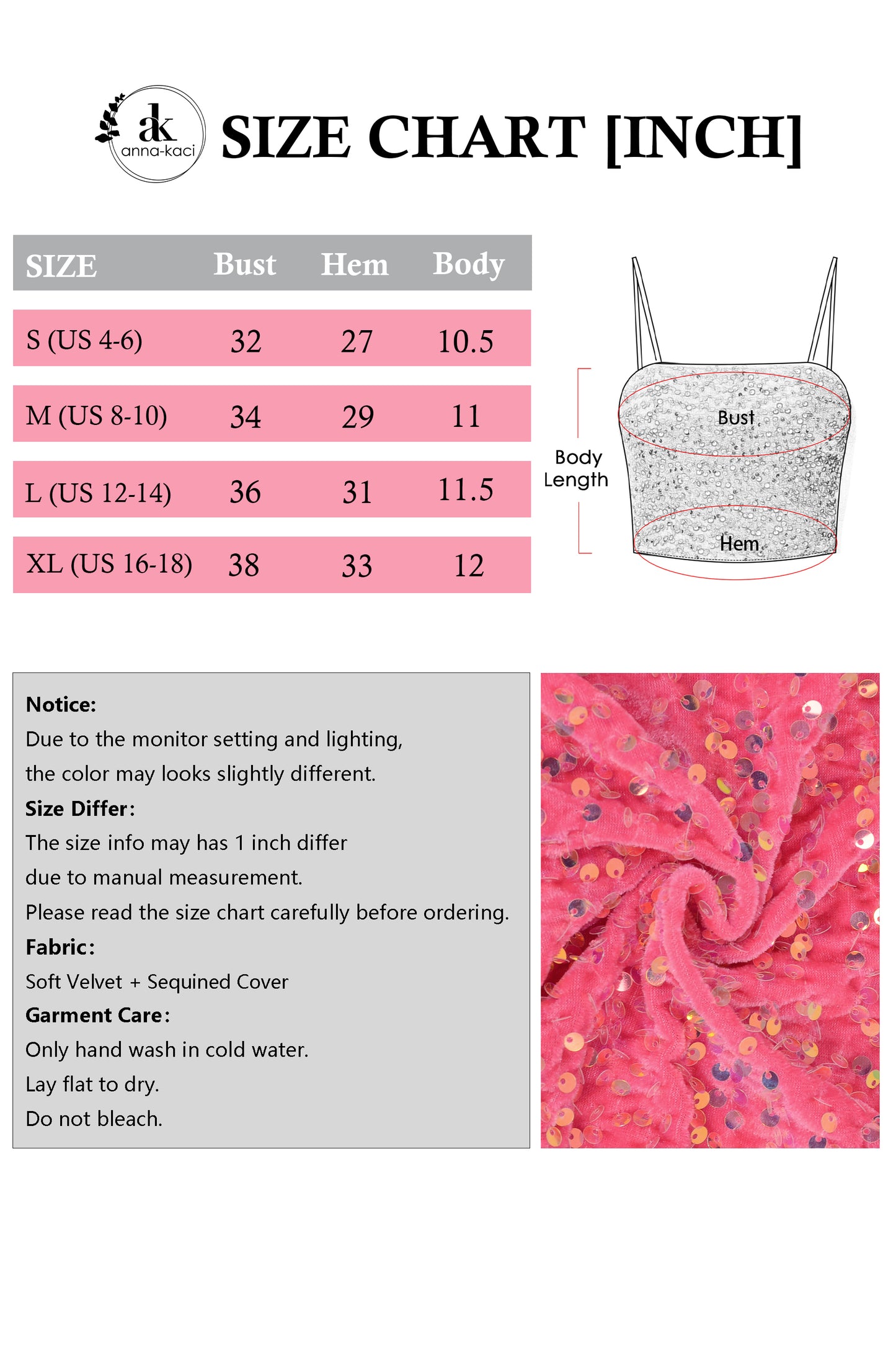 Anna-Kaci Women's Sparkly Sequin Cami Tops Crop Club Party Glitter Spaghetti Strap Tube Top