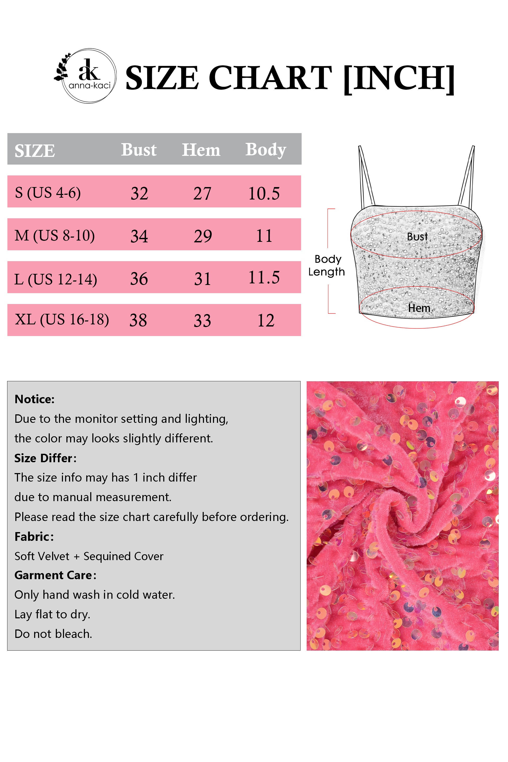 Anna-Kaci Women's Sparkly Sequin Cami Tops Crop Club Party Glitter Spaghetti Strap Tube Top