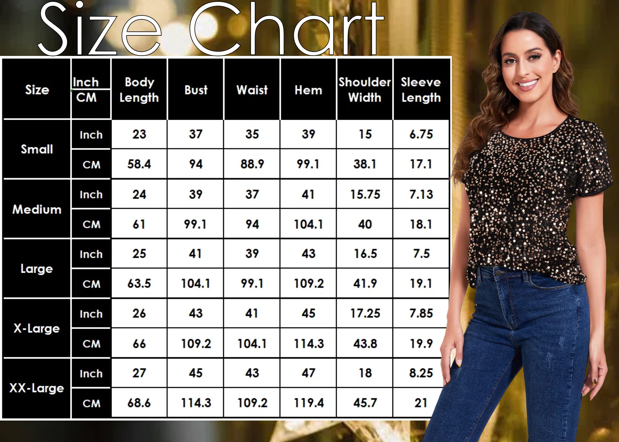 Anna-Kaci Womens Sparkly Sequin Velvet Tops Short Sleeve Crew Neck Shirt Party Club Blouse