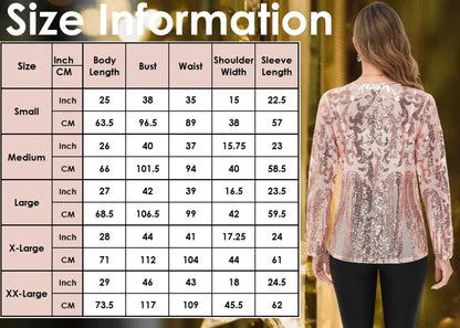 Anna-Kaci Womens Sparkly Sequin Cardigan Long Sleeve Open Front Glitter Party Evening Jacket