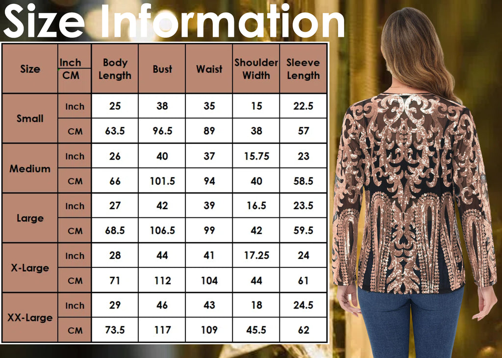 Anna-Kaci Womens Sparkly Sequin Cardigan Long Sleeve Open Front Glitter Party Evening Jacket