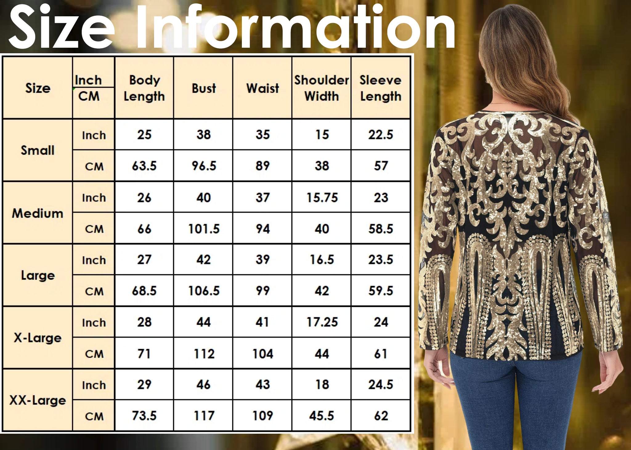 Anna-Kaci Womens Sparkly Sequin Cardigan Long Sleeve Open Front Glitter Party Evening Jacket