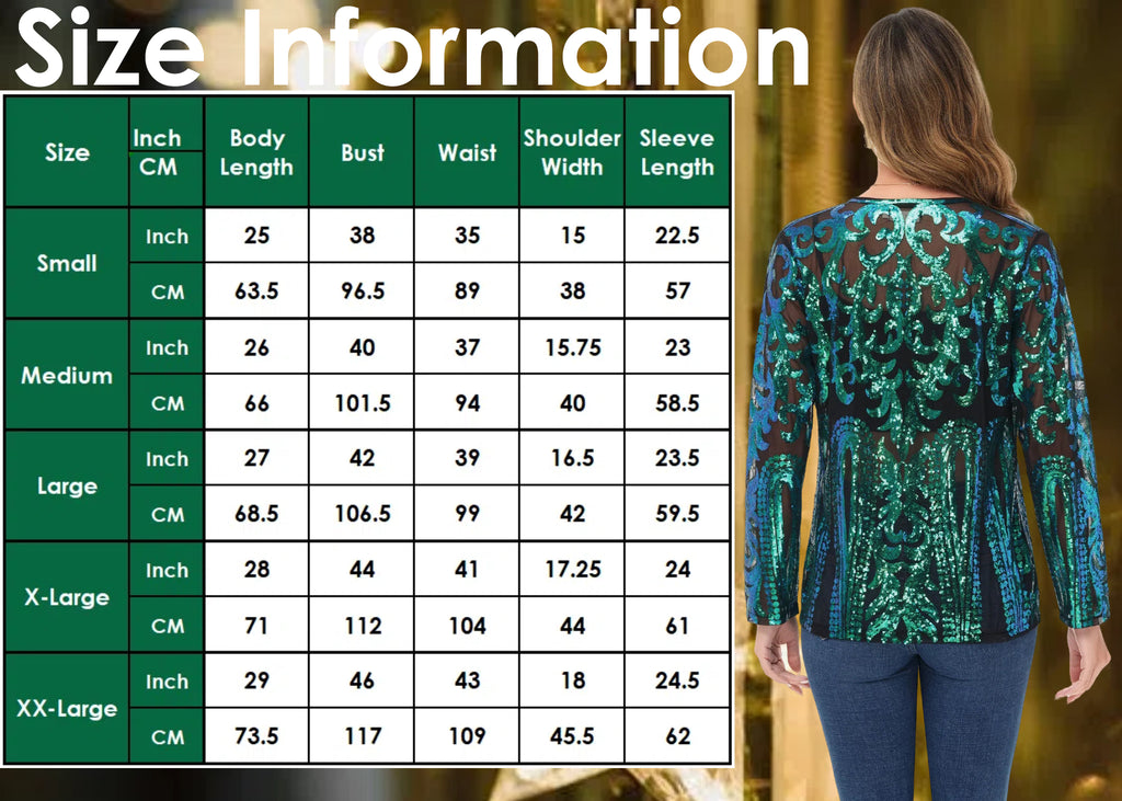 Anna-Kaci Womens Sparkly Sequin Cardigan Long Sleeve Open Front Glitter Party Evening Jacket