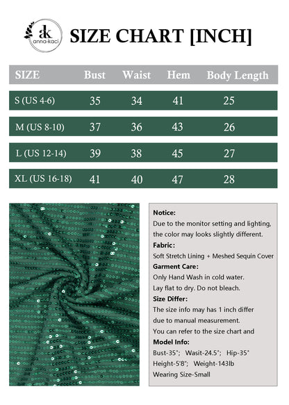 Anna-Kaci Women's Sparkly Sequin Tops Scoop Neck Sleeveless Glitter Shimmer Tank Top Blouses