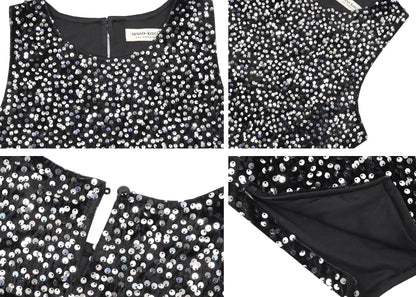 Anna-Kaci Women's Sequin Sleeveless Tops Sparkle Glitter Crew Neck Club Party Nightout Crop Tank Top