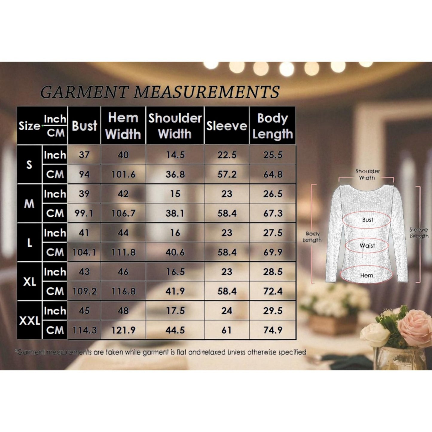 Anna-Kaci Women's Long Sleeve Sequin Top with Crew Neck and Fitted Silhouette