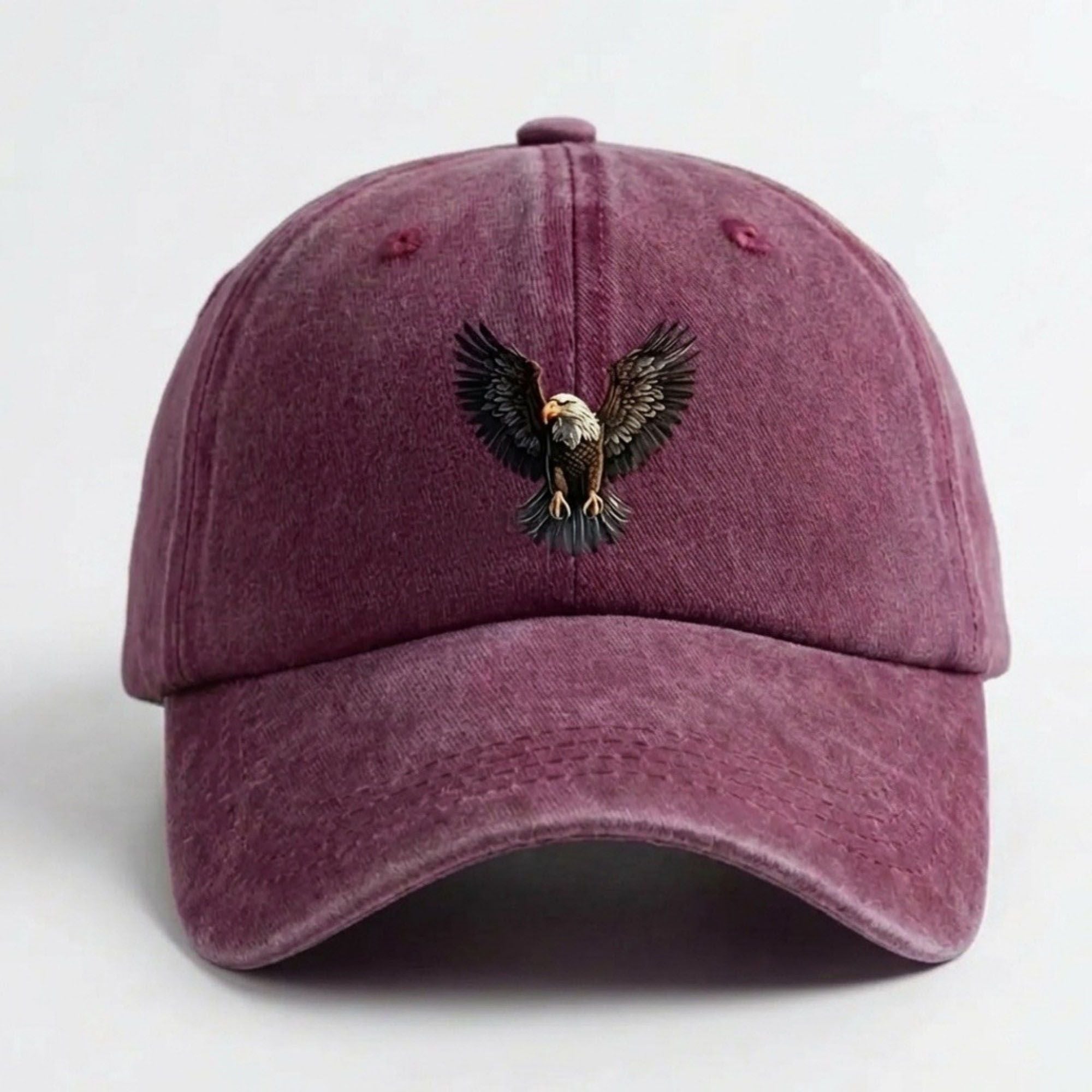 Anna-Kaci Women's Cotton Baseball Cap with Eagle Embroidery Adjustable Strap Casual Everyday Hat