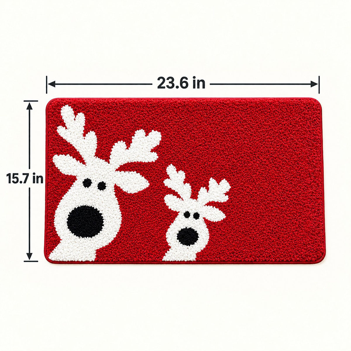 Christmas Pattern Tufted Bath Rug with Nonslip Backing 15.7 x 23.6 in