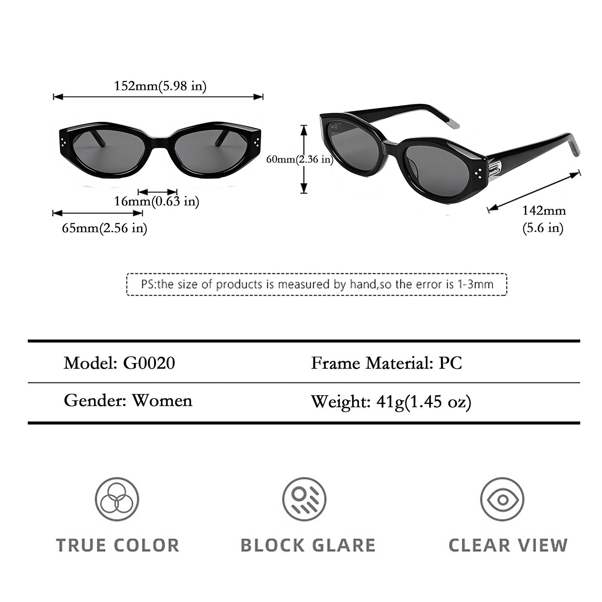 Anna-Kaci Trendy Geometric Women's Polarized Sunglasses UV400 Protection
