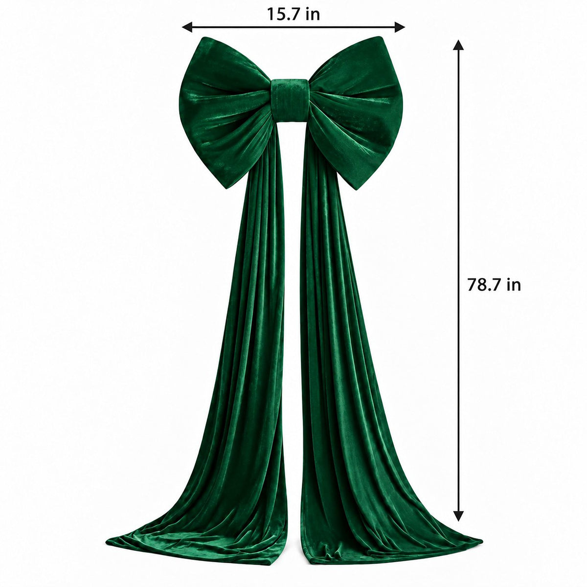 Oversized Velvet Christmas Bow Tree Topper with Long Tails