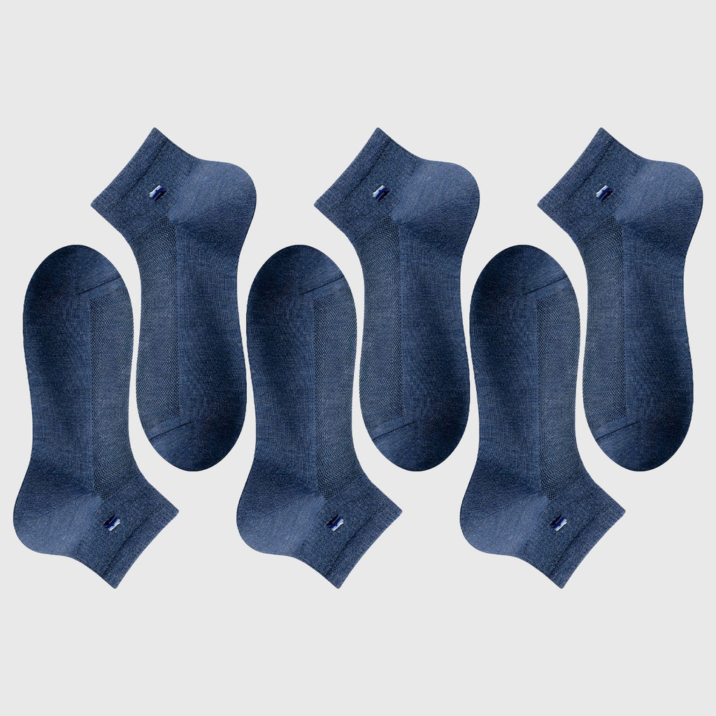 Anna-Kaci Men's 6pk Summer Breathable Mesh Ankle Socks
