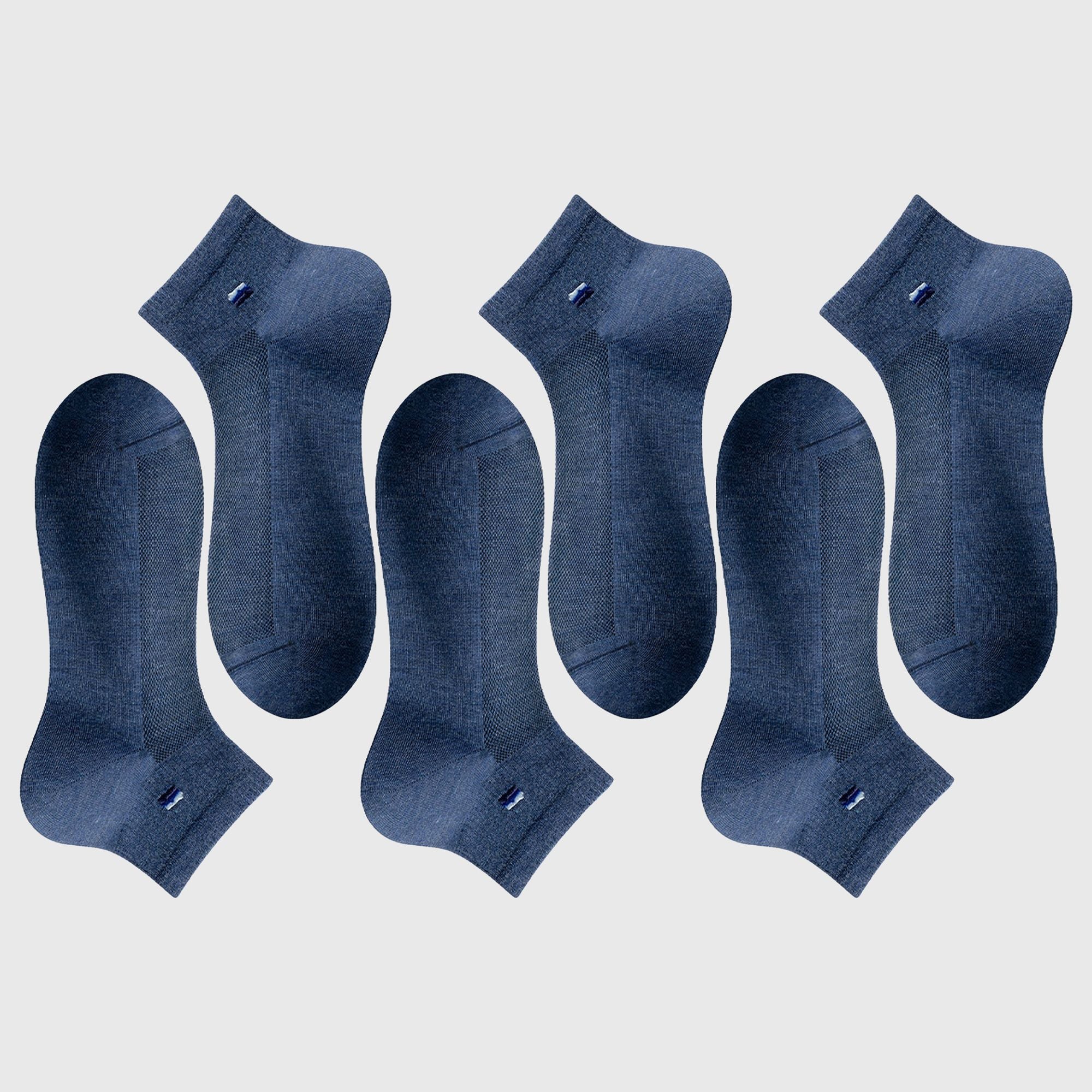 Anna-Kaci Men's 6pk Summer Breathable Mesh Ankle Socks