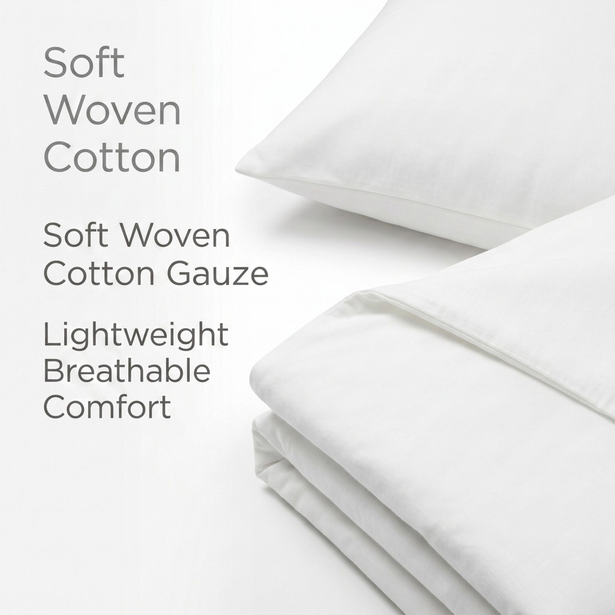 4-Piece Cotton Washed Bedding Set with Duvet Cover Flat Sheet and Pillowcases Textured Woven Finish