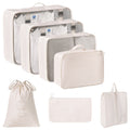 Travel Packing Organizer Set with Mesh Cubes Drawstring Bag Zipper Pouch Lightweight Storage Set