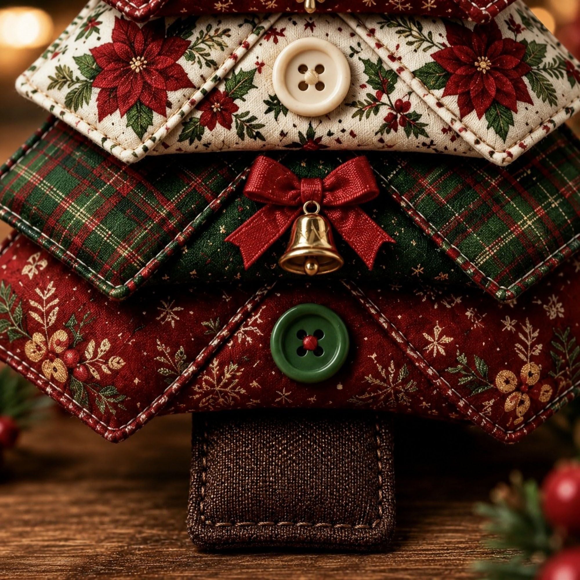 Halloween Layered Fabric Tree Ornament DIY Sewing Kit