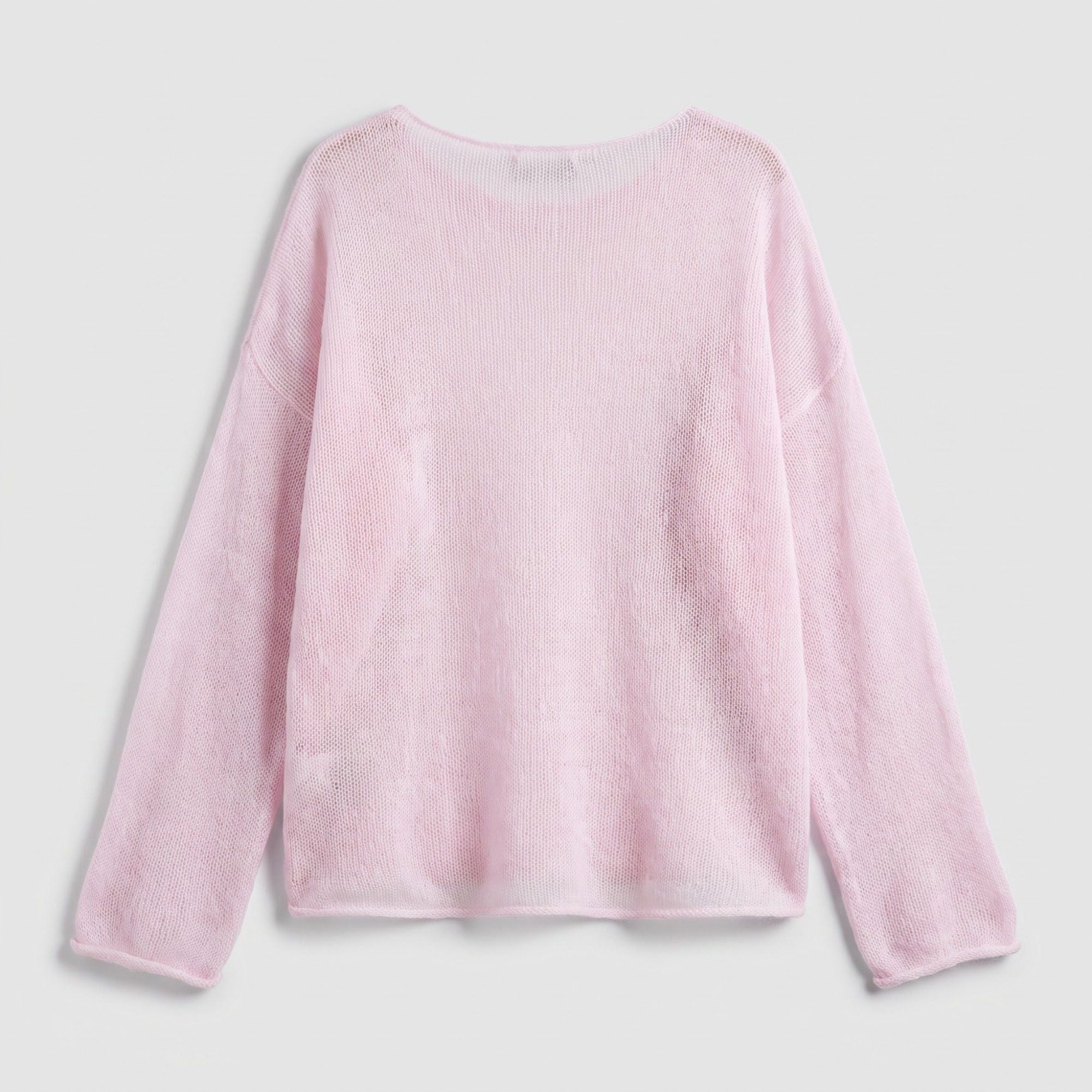 Sheer Loose Knit Long Sleeve Sweater