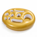 Gold Inflatable Pool Serving Float with Cup Holders and Snack Trays