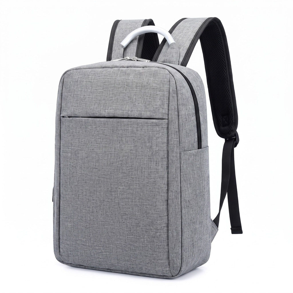 Modern Business Laptop Backpack - Sleek Commuter Daypack with Metallic Handle for Office, School, and Travel