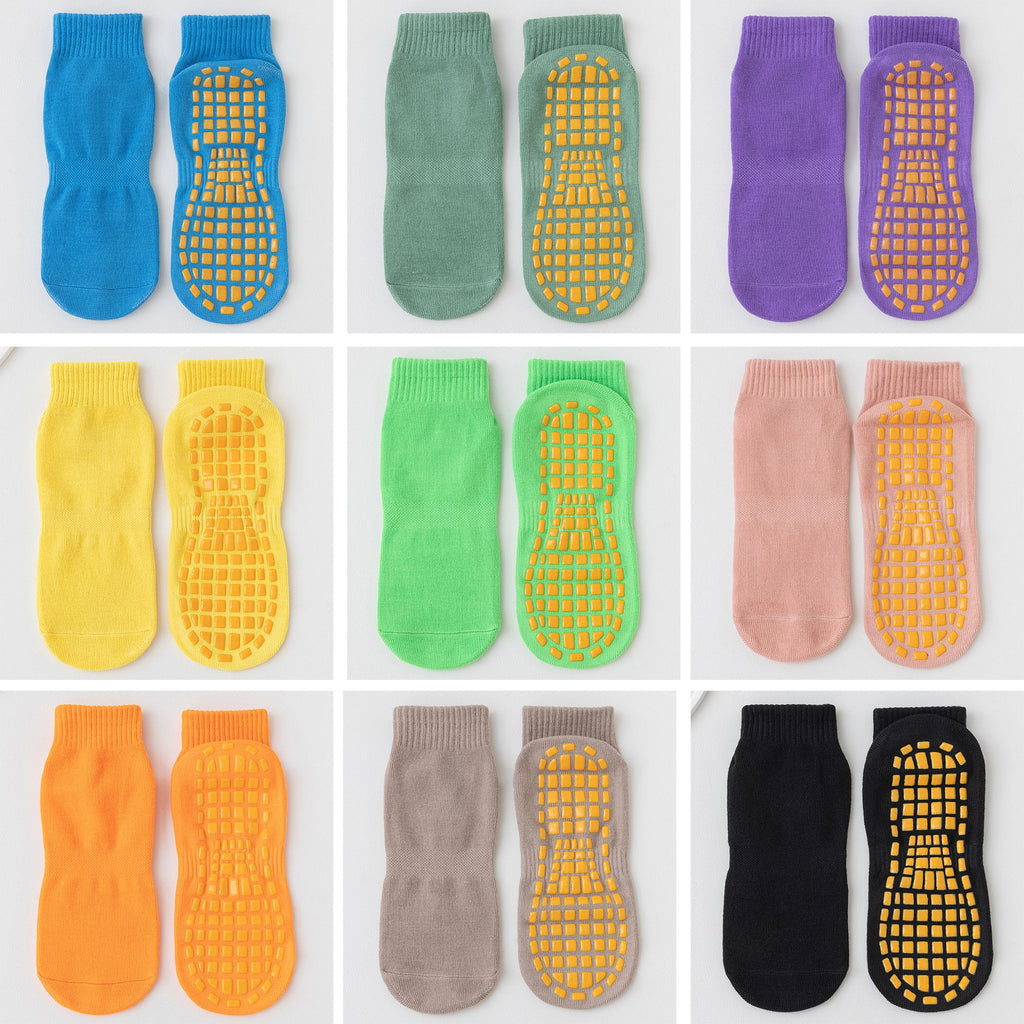 Anna-Kaci 5 Pairs Anti-Slip Grip Socks with PVC Bottom for Stability and Comfort in Multiple Color Options
