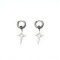 Star Drop Hoop Earrings with Cutout Geometric Charm and Sleek Minimalist Design for a Modern Stylish Everyday Accessory