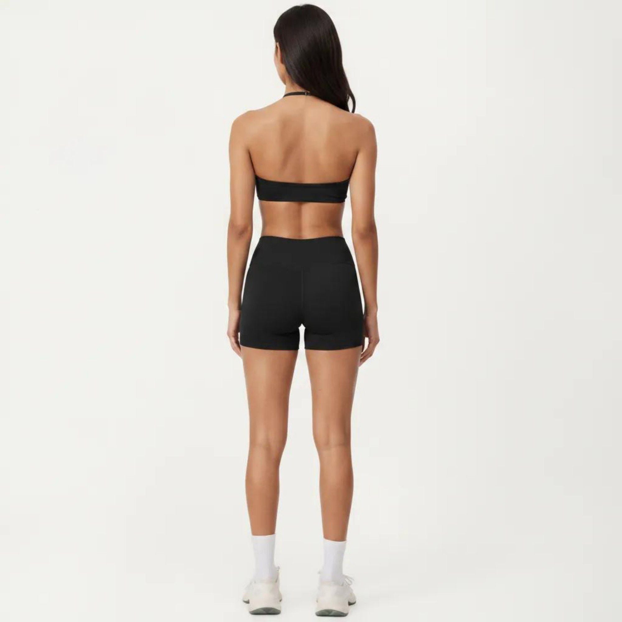Anna-Kaci Active Women's Halter Sports Bra with Open Back and Smooth Stretch Athletic Fit