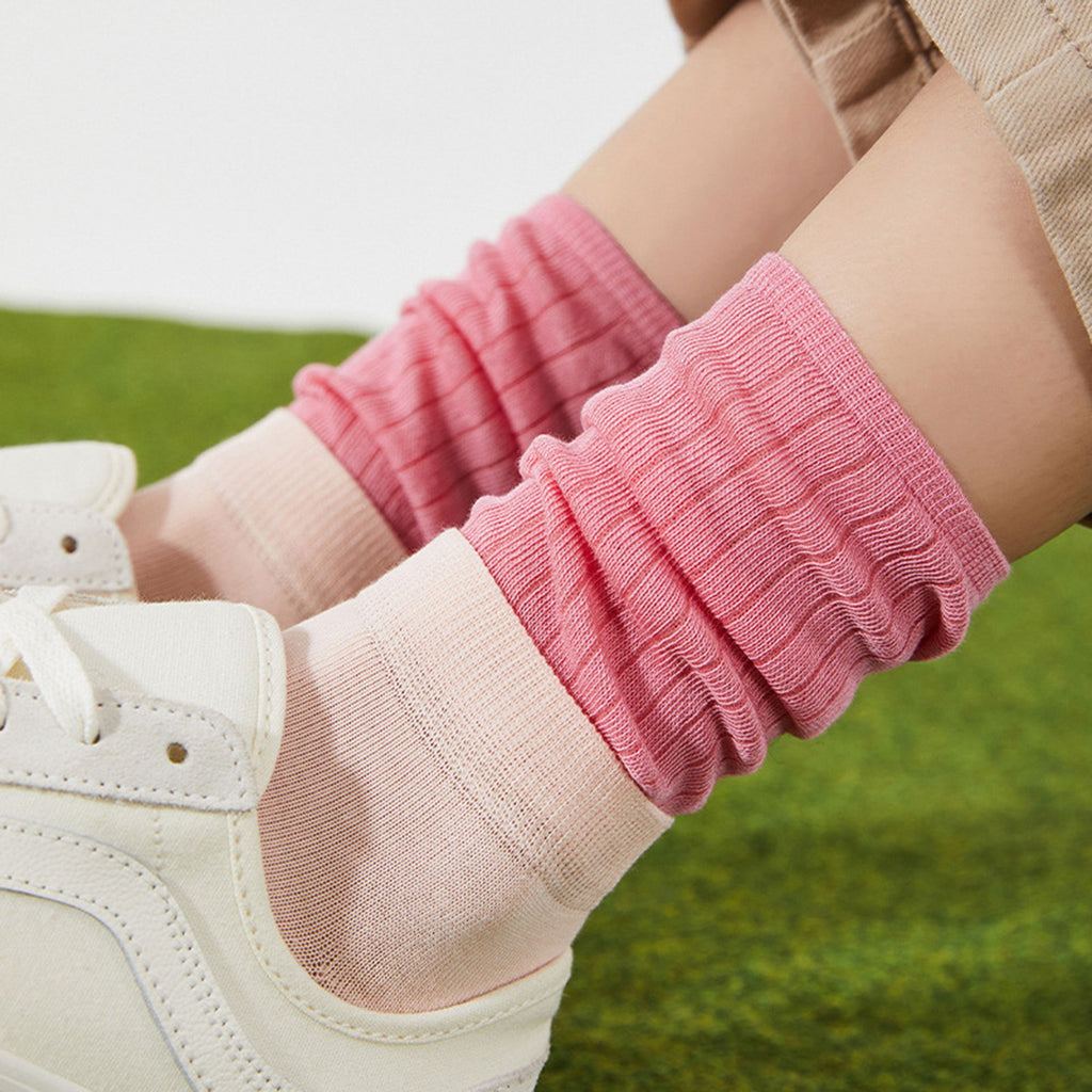 Anna-Kaci Women's Ribbed Crew Socks 3-Pack Soft Cotton Knit Breathable Casual Everyday Fit