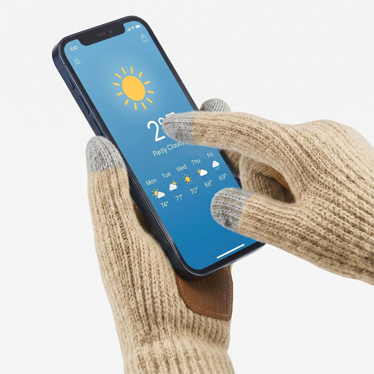 3 Piece Ribbed Knit Beanie Scarf and Touchscreen Gloves Set