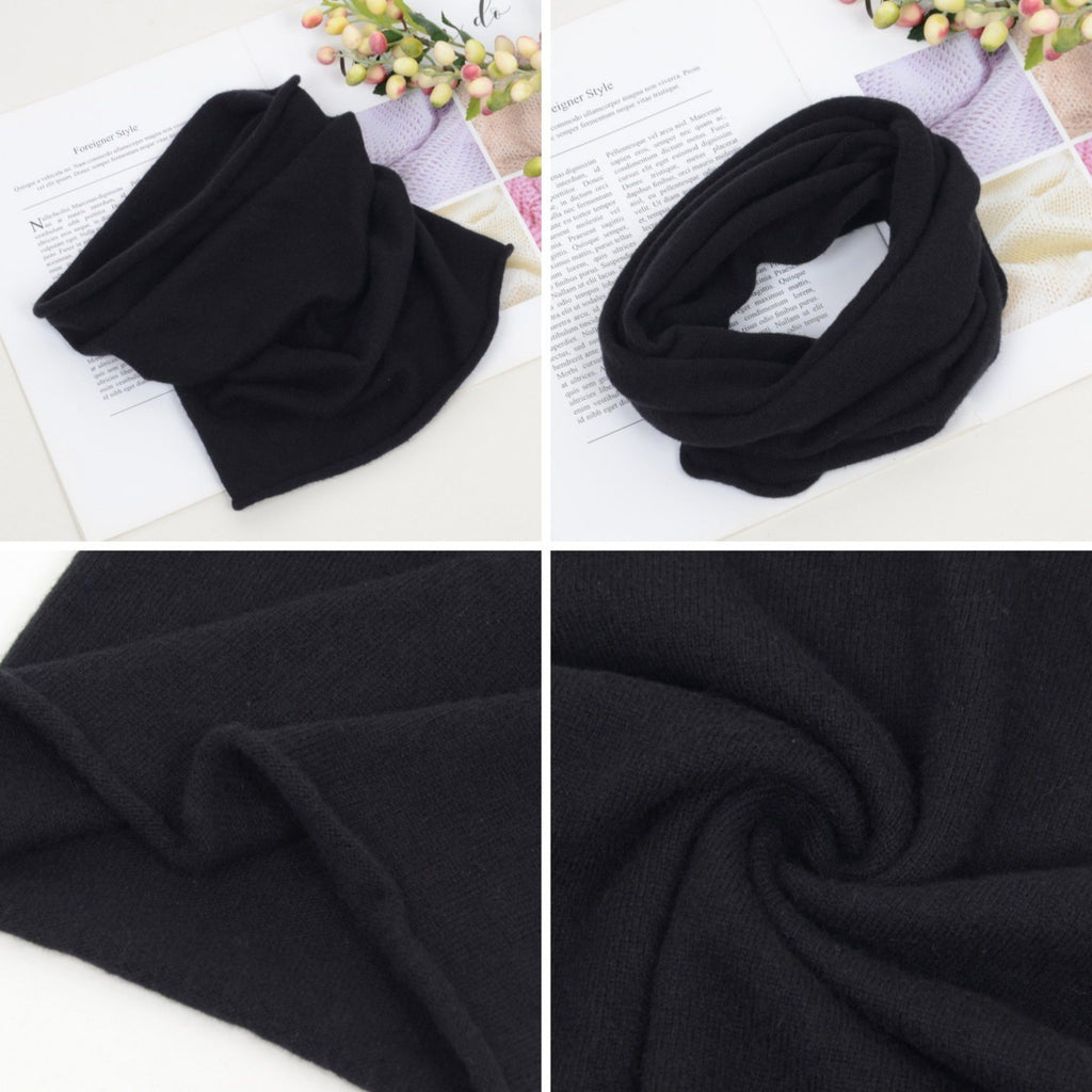 Anna-Kaci Women's Soft Knit Neck Warmer with Cozy Layered Design 9x17 inches