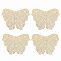 4 Piece Butterfly Placemat Set Decorative PVC Heat Resistant Table Mats for Dining Table