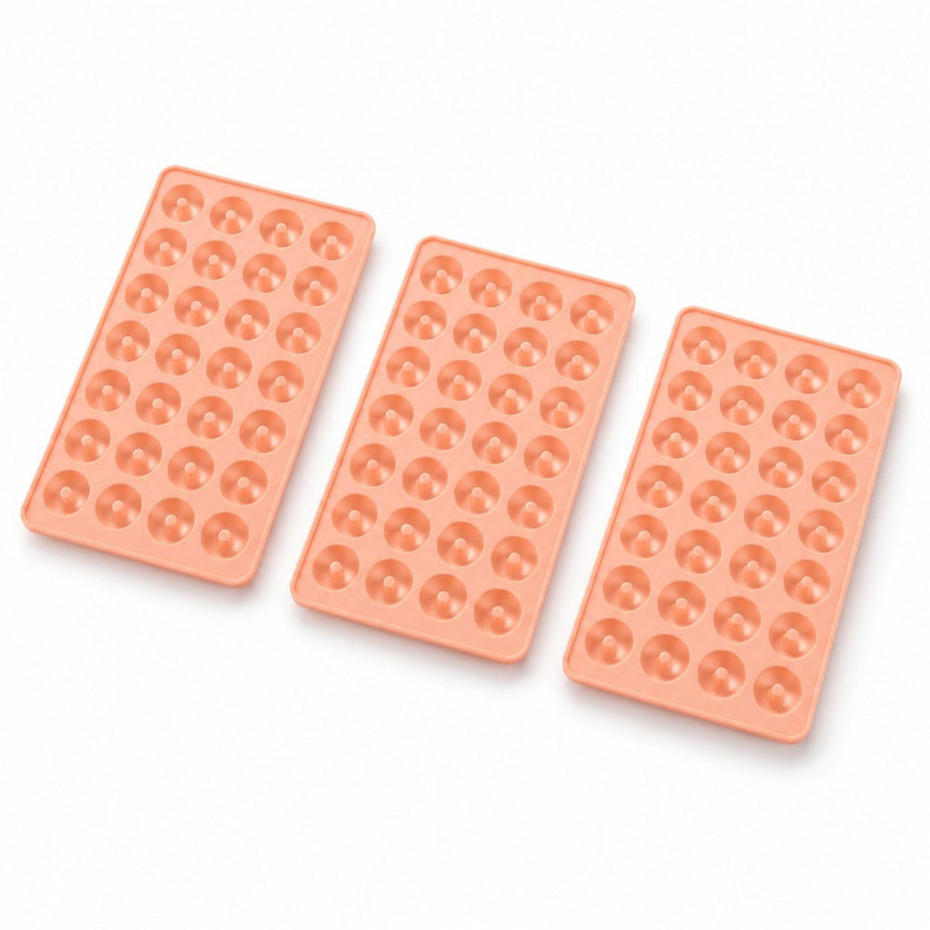 Mini Donut Silicone Baking Mold Set of 3 Nonstick Tray for Home Baking Treats