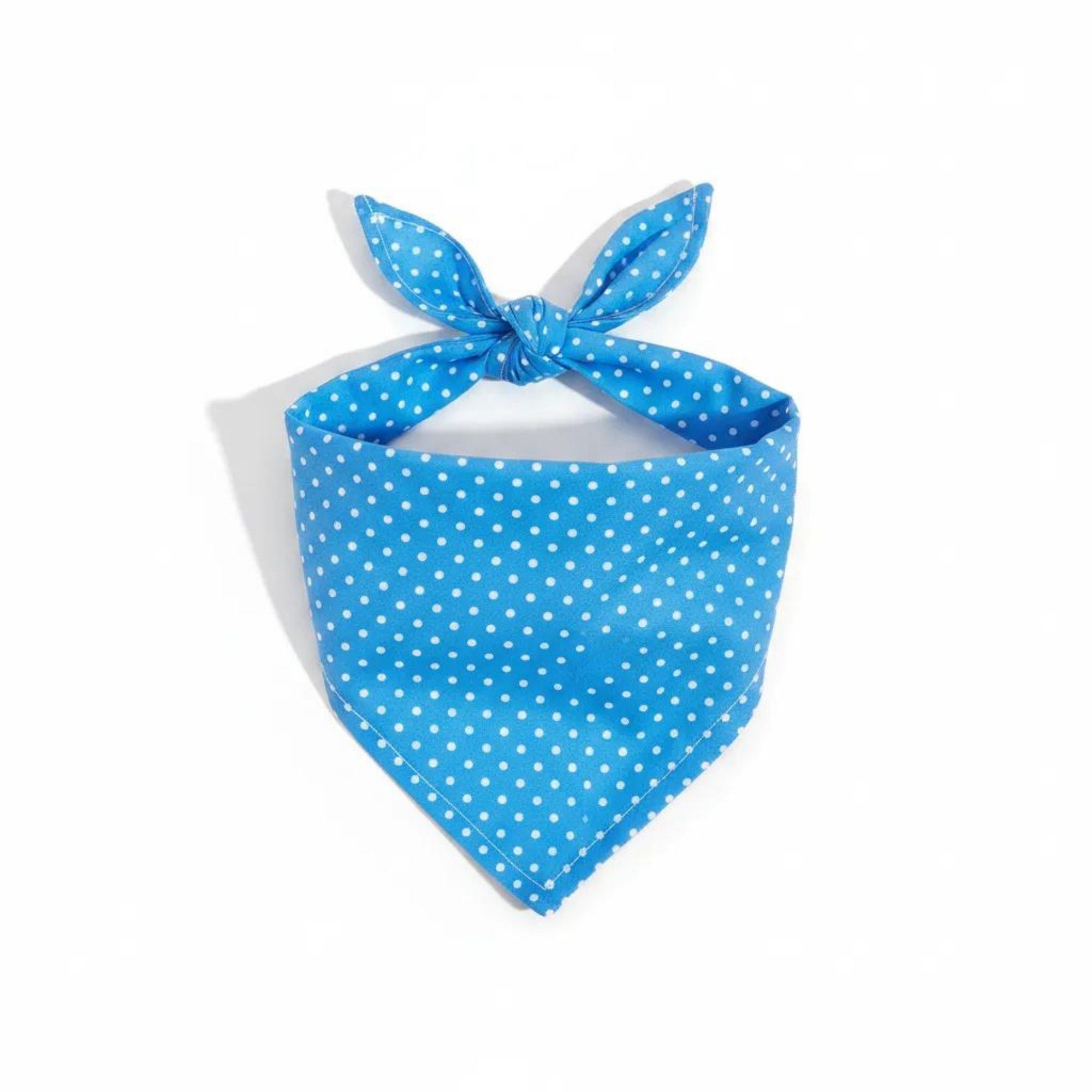 Polka Dot Pet Bandana, Soft Cotton Dotted Scarf Bib for Small Medium Dogs Cats